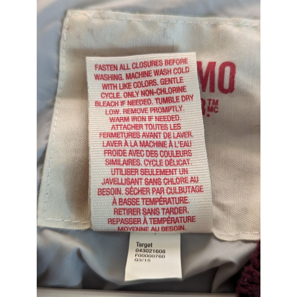 MOSSIMO! BURGUNDY RED & DOVE GRAY VARSITY CARDIGAN SWEATER! SZ XL - Picture 7 of 9